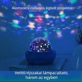Eper formájú lampa csillagos égbolttal, romantikus forgó éjjeli fény vetítéssel, szemkímélő dizájnnal gyerekek születésnapjára