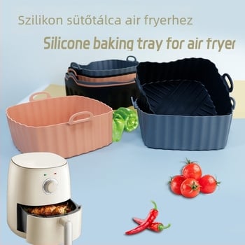 Szilikon sütőedény Xiaomi légsütőhöz, négyzet alakú