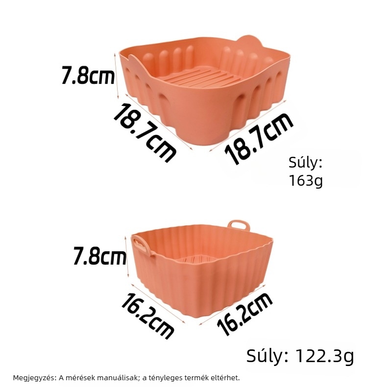 Szilikon sütőedény Xiaomi légsütőhöz, négyzet alakú