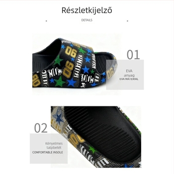 Férfi EVA nyári papucs, csúszásmentes, beltéri és kültéri használatra