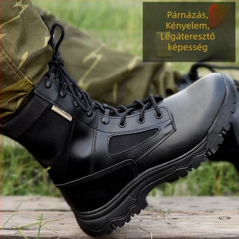 Téli katonai edzőcsizma meleg gyapjú béléssel
