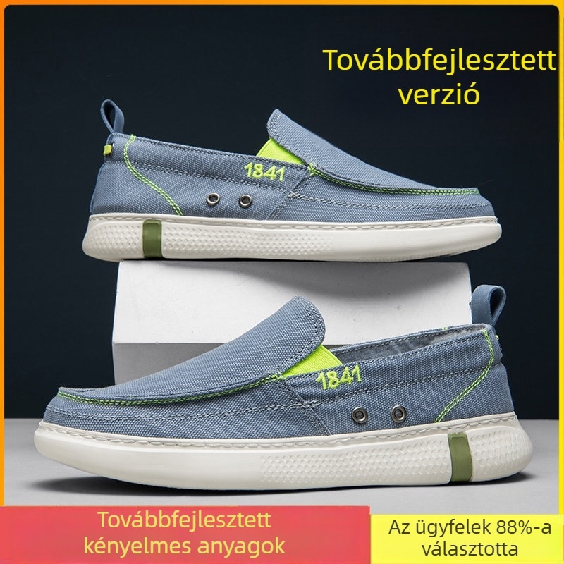 Férfi slip-on mokasznik, lélegző, könnyű, kényelmes mindennapi viselet