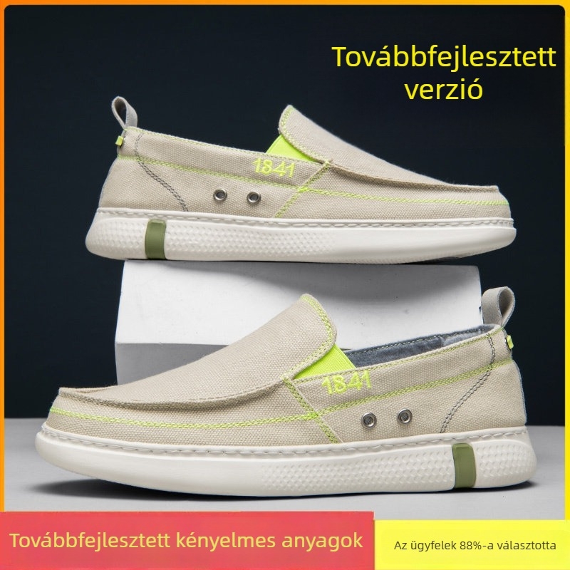 Férfi slip-on mokasznik, lélegző, könnyű, kényelmes mindennapi viselet