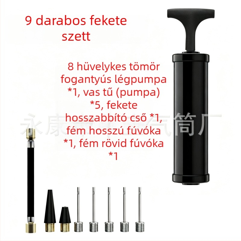 9 részes labda- és levegőpumpa készlet tűkkel