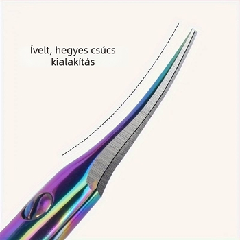 Ívelt rozsdamentes acél körömágyvágó előkezeléshez, szemöldök-nyíráshoz és hegyes körömolló