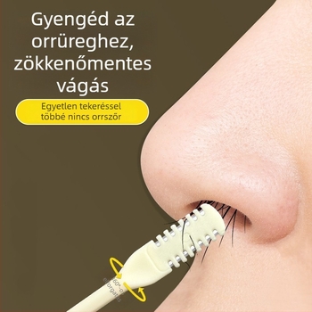 Kétfejű orrszőr-trimmer, kézi tisztítóeszköz az orrlyukakhoz, kisolló az orrszőr eltávolításához