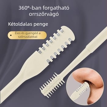 Kétfejű orrszőr-trimmer, kézi tisztítóeszköz az orrlyukakhoz, kisolló az orrszőr eltávolításához
