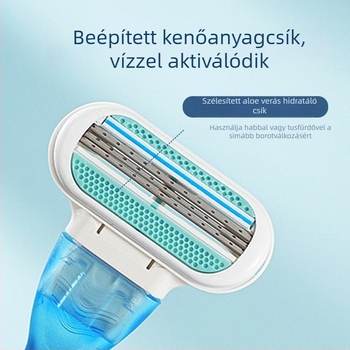Női kézi borotva háromlamellás rendszerrel és ultra vékony karcolásálló pengékkel