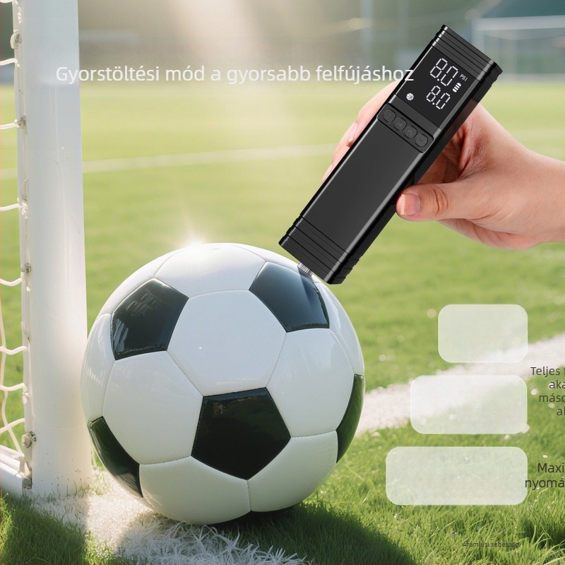Vezeték nélküli, hordozható elektromos labdapumpa – futballhoz, kosárlabdához és röplabdához, univerzális felfújó