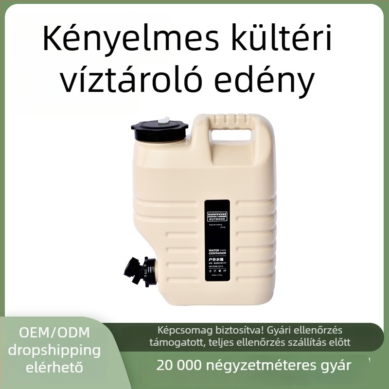 Élelmiszer-minőségű kültéri víztároló vödör, 12L/18L, hordozható kempingezéshez és autóhoz