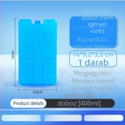 Újrahasználható kék jégkristály doboz légkondicionálókhoz és ventilátorokhoz - univerzális jégtábla, víz nélkül