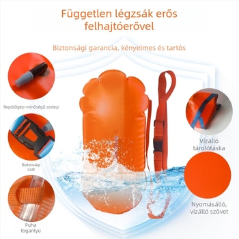 Kétkamrás úszó táska, vastagított mentőlabdával, felnőtt méret, vízálló