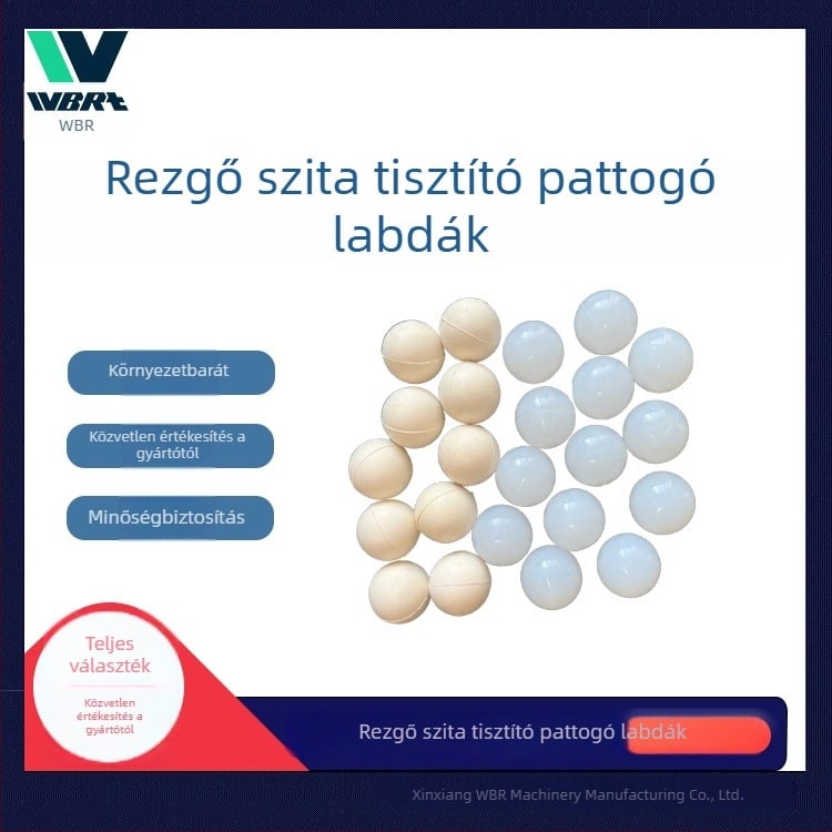 Szilikon-gumi golyó rezgőképernyőhöz – rugalmas, kopásálló, átlátszó hálós dizájnú kiegészítő