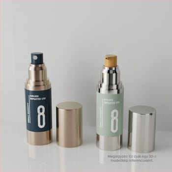 15–50 ml vákuumos lotion adagoló üveg, elektroplattált, átlátszó egyenes, kör alakú permetező üveg tonik és esszencia számára