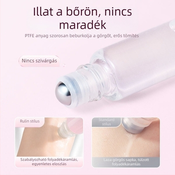 Átlátszó rollerüveg rozé arany fedéllel, 1 ml/2 ml/3 ml, illóolaj és parfüm számára.