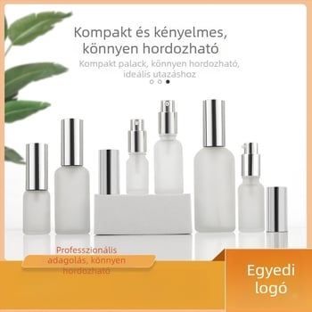 Matt üvegű illóolajos üveg, 5–100 ml, permetező fej, parfüm minta