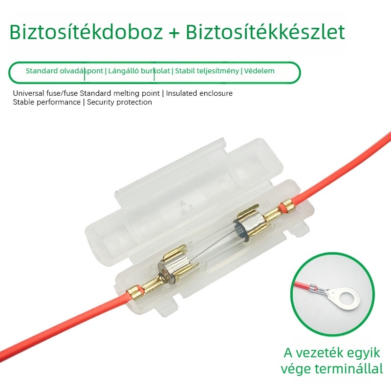 Elektromos kerékpár, motorkerékpár és robogó biztosítékdoboz vezetékekkel – áramkörvédelem 250V