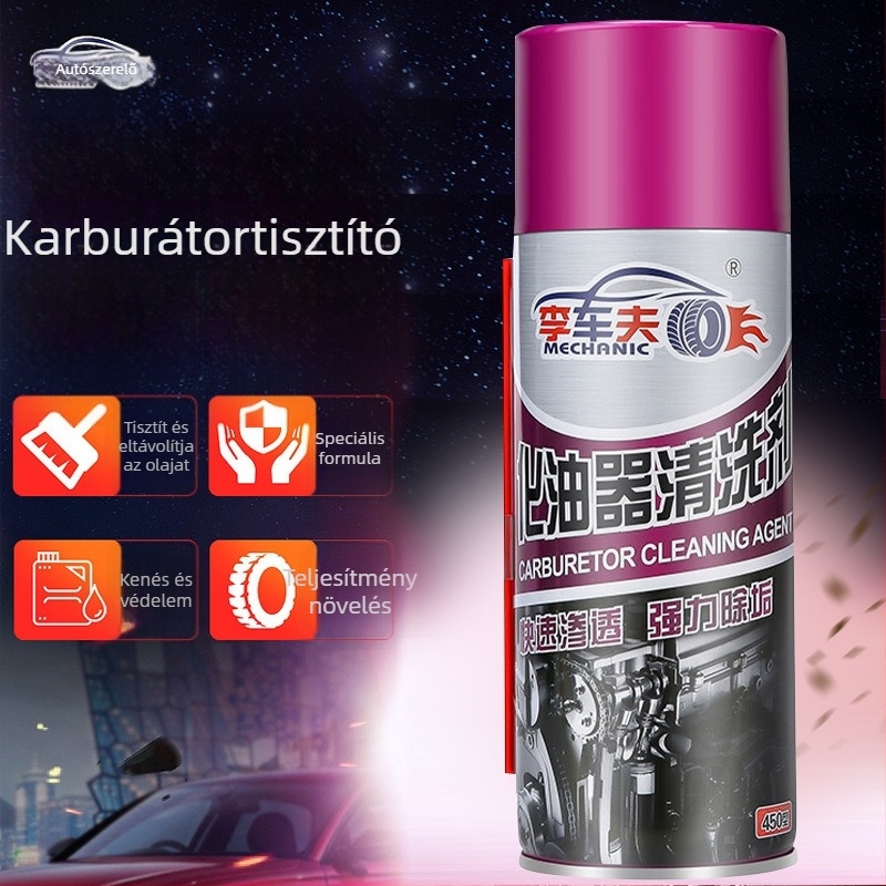 Motorkerékpár karburátor tisztító, choke- és gázelvétisz tisztítása, erőteljes olaj- és szénlerakódások eltávolítása