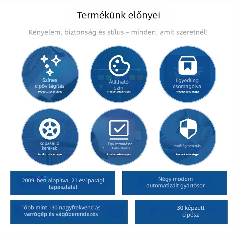 Légáteresztő LED-es világítású gyerek roller cipő, dupla kerekekkel, kültéri sportcipők