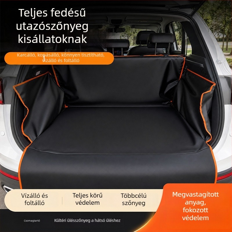 Kisállat autóülésvédő – hátsó és első utasüléshez, közepes és nagy testű kutyáknak, szennyeződés elleni védő matrac