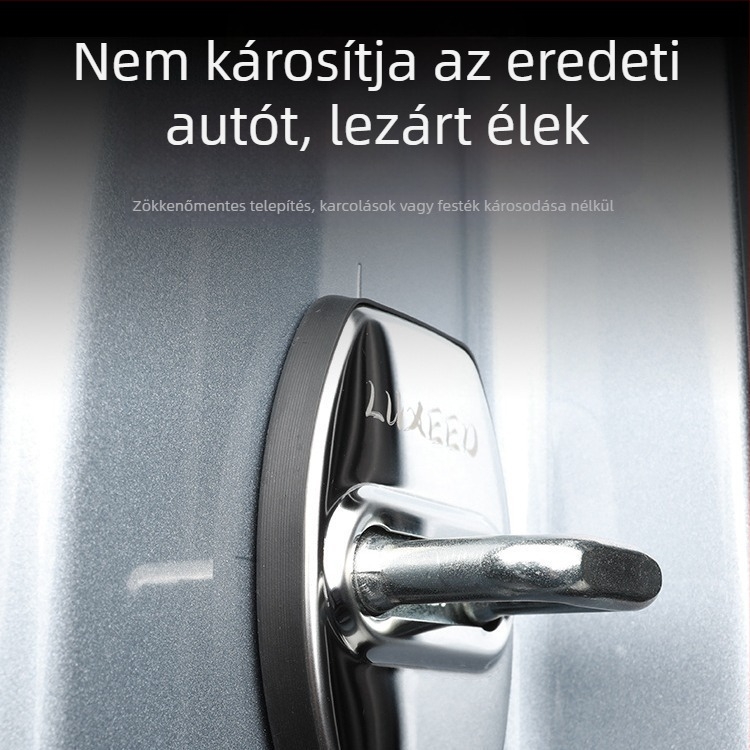 S7-es autóajtó zárfedél – rozsdamentes acél, dekoratív korrózióálló védőfedél