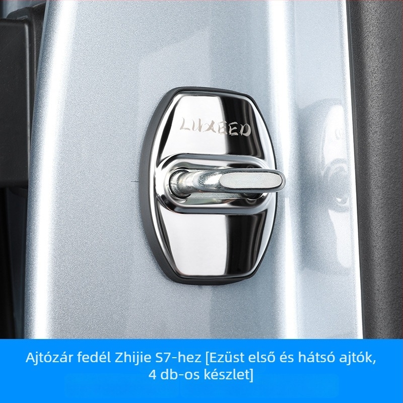 S7-es autóajtó zárfedél – rozsdamentes acél, dekoratív korrózióálló védőfedél