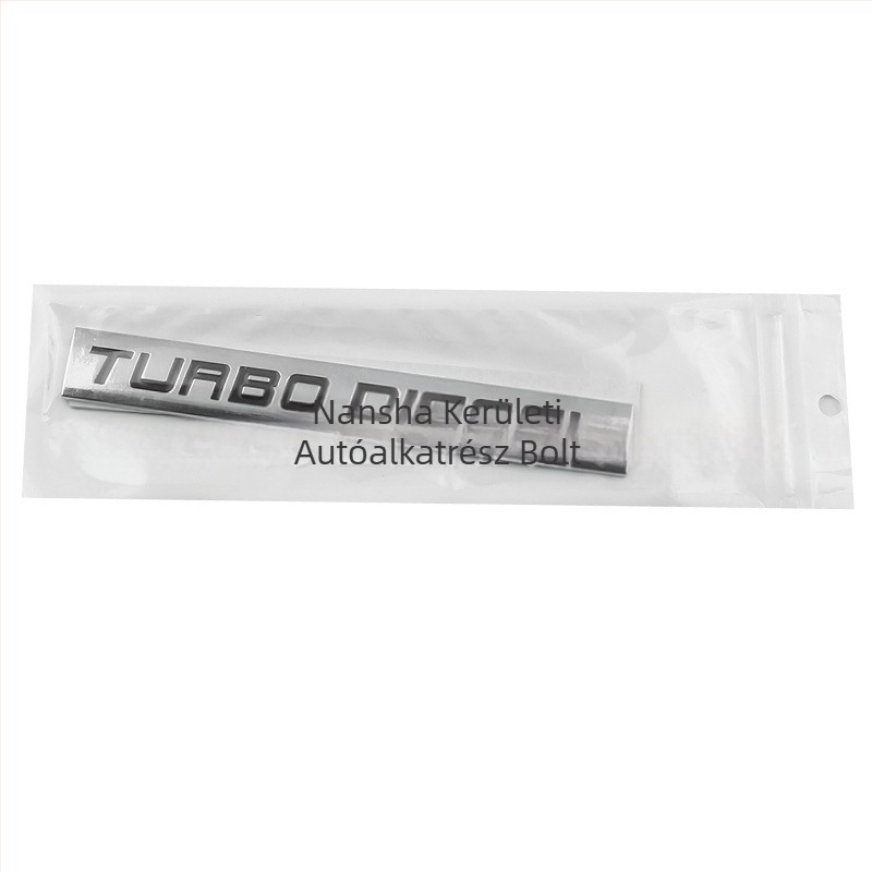 Turbo Diesel autómatrica, turbófeltöltött motor logó jelvény, módosított autó embléma