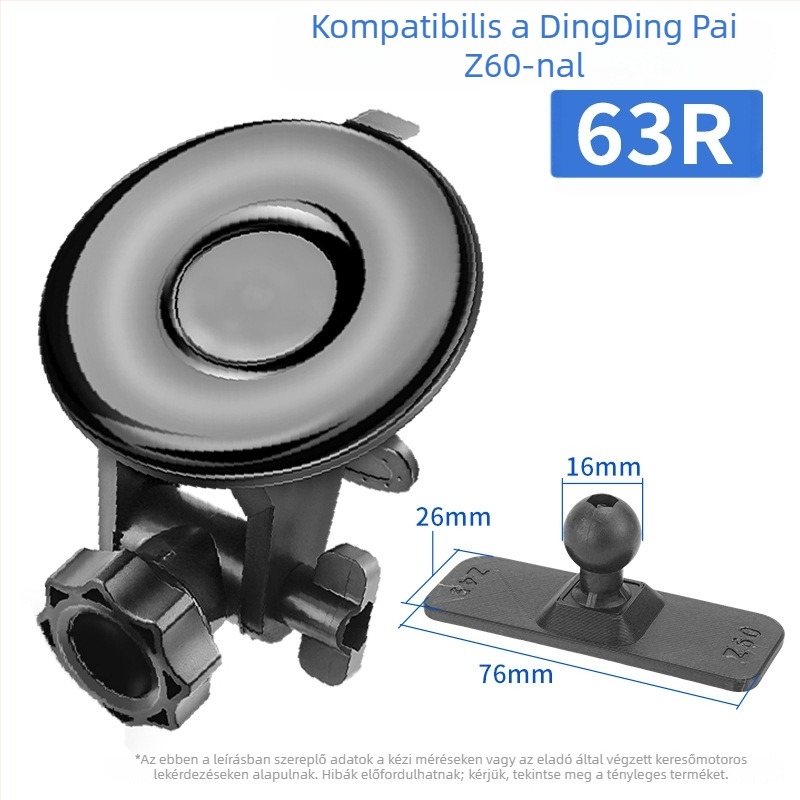 Szilikonból készült vákuumos autós dashcam tartó 70Mai Pro A800/A500S számára, 68 mm alap, 360°-os forgás