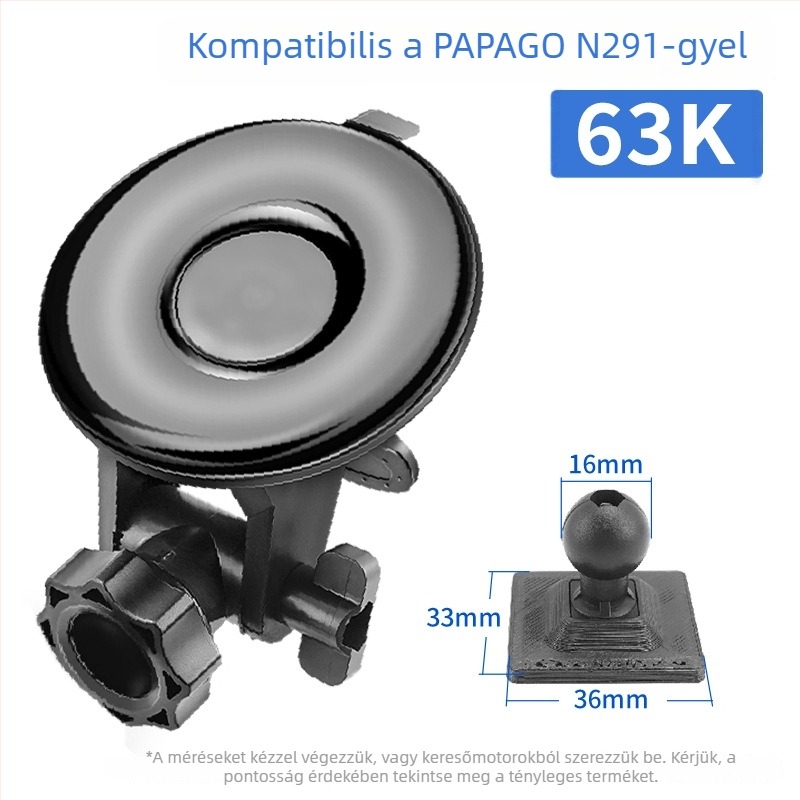 Szilikonból készült vákuumos autós dashcam tartó 70Mai Pro A800/A500S számára, 68 mm alap, 360°-os forgás