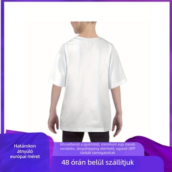 Uniszex pamut póló geometriai mintával, kerek nyakú, rövid ujjú, retro stílus