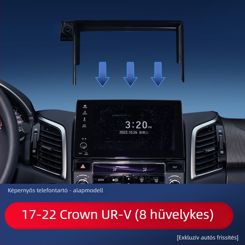 Autó képernyő-tartóalap Honda CR-V, UR-V, Accord, Civic, HR-V és Odyssey modelllekhez