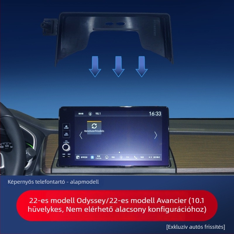 Autó képernyő-tartóalap Honda CR-V, UR-V, Accord, Civic, HR-V és Odyssey modelllekhez