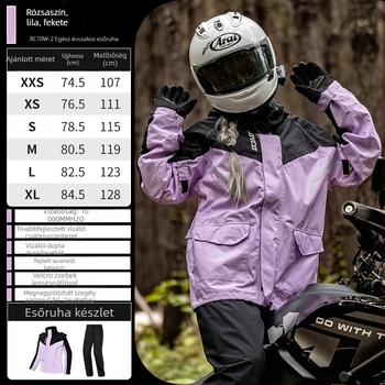 Off-road hegyi túrákhoz és motorkerékpározáshoz készült vízálló esőkabát és esőnadrág szett, unisex