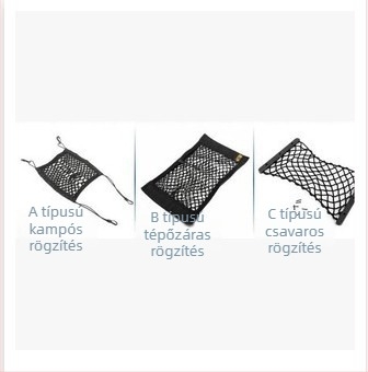 Autócsomagtartó háló, univerzális tároló háló, oldalsó háló, Velcro-kétoldalas tároló tasak