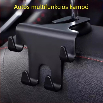 Autóhorgok elő- és hátsó ülésekhez, kampók a hátsó támlánál, multifunkcionális autós szervező, telefon-tartó