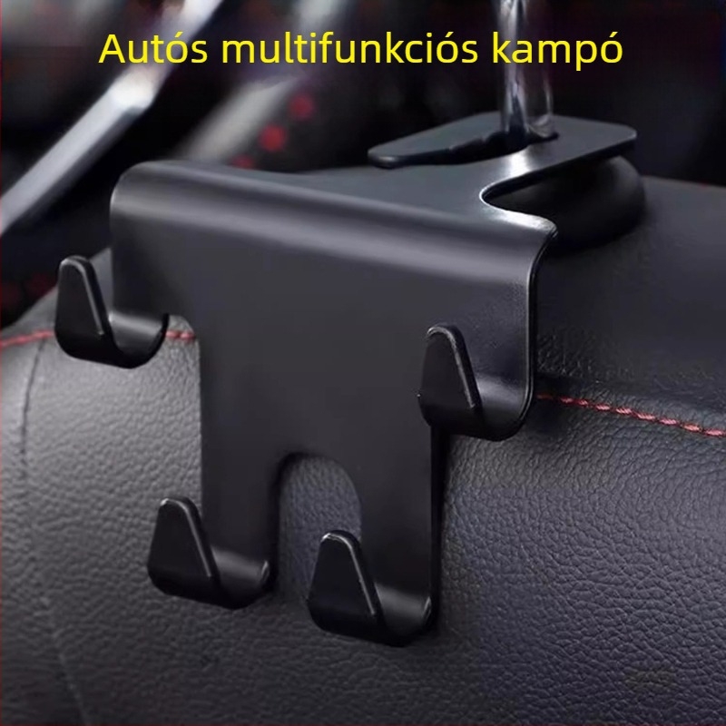 Autóhorgok elő- és hátsó ülésekhez, kampók a hátsó támlánál, multifunkcionális autós szervező, telefon-tartó