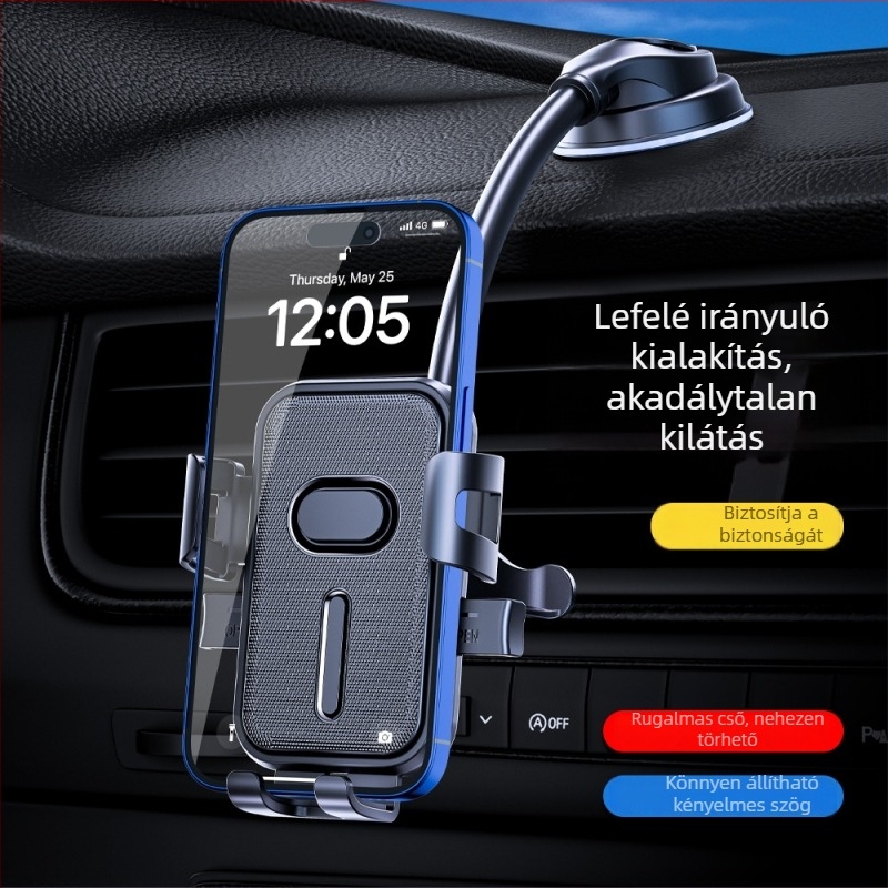 Teleszkópos szívófejű autós telefon- és navigációs tartó teherautókhoz