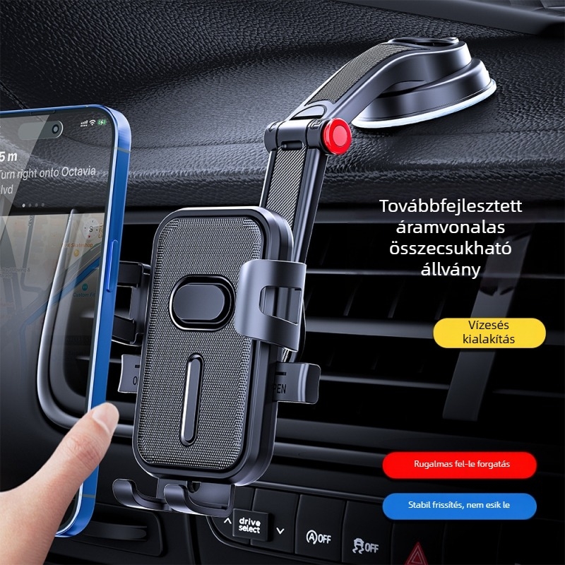 Teleszkópos szívófejű autós telefon- és navigációs tartó teherautókhoz