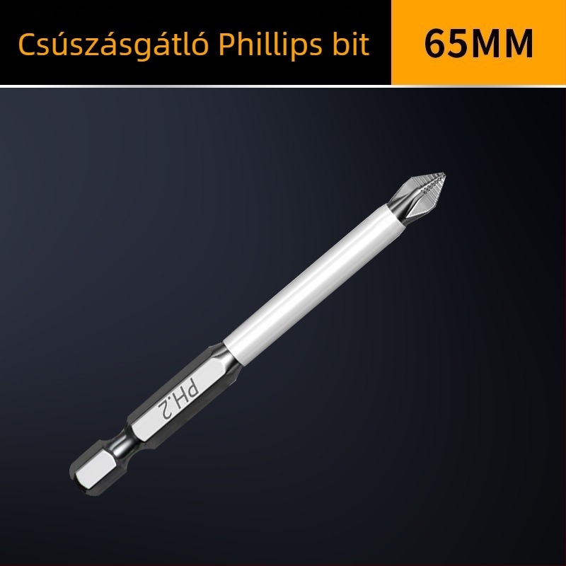 Longhe S2 ipari minőségű csúszásmentes Phillips bit erős mágnessel elektromos fúróhoz és csavarhúzóhoz — hexagonális fejű ultrakemény bit