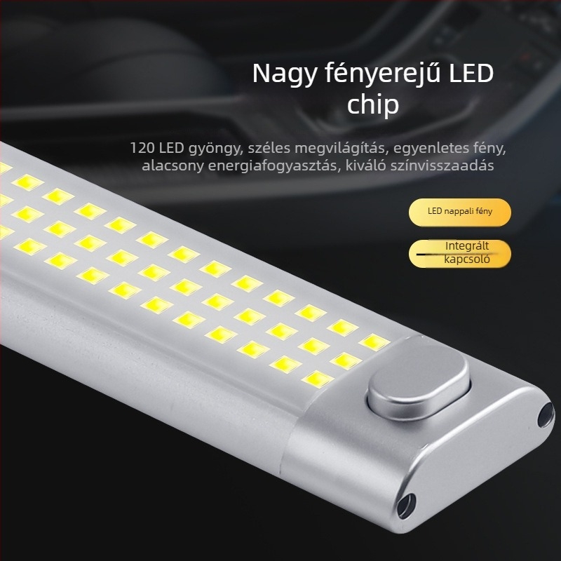 12-85V univerzális kabinavilágítás 120 LED-del, box teherautókhoz és lakókocsikhoz