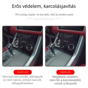 Polestar 2 központi kezelőpanel érintőképernyő védőfólia – átlátszó TPU, univerzális autó belső kiegészítő