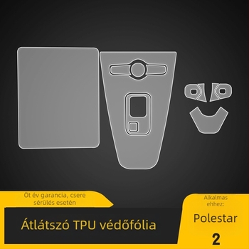 Polestar 2 központi kezelőpanel érintőképernyő védőfólia – átlátszó TPU, univerzális autó belső kiegészítő