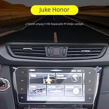 Temperált védőfólia Nissan X-Trail Glory navigációs kijelzőjére és központi konzol belső védelmére