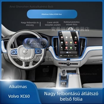 Volvo XC60 Központi kijelző és műszerfal védőfólia, TPU belső fólia