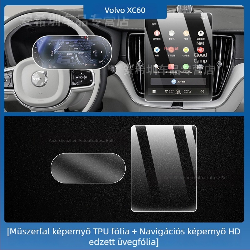 Volvo XC60 Központi kijelző és műszerfal védőfólia, TPU belső fólia