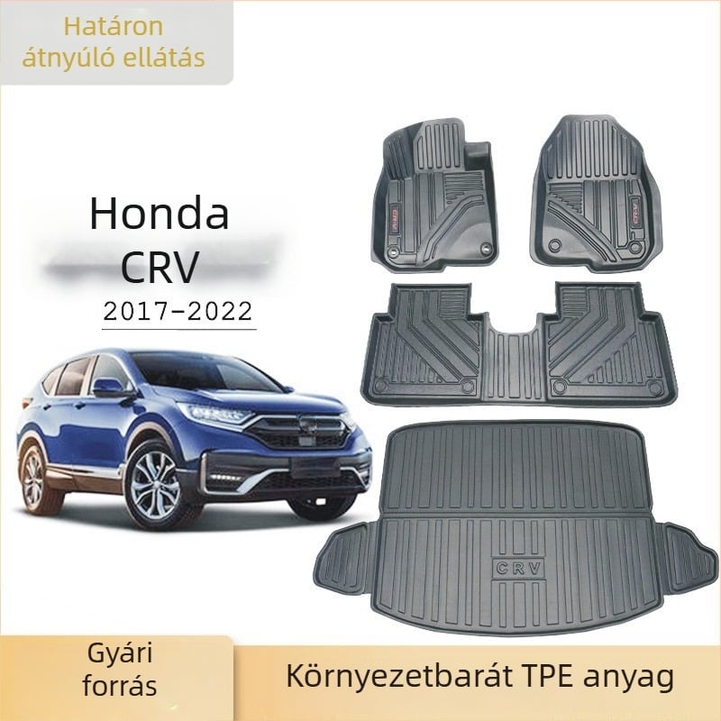 TPE autócsomagtér padlómat Honda CR-V (2017-2022), kopásálló és vízálló, bal oldali vezetéshez