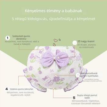 Gyerekeknek szánt pamut alsónemű, uniszex, antibakteriális, karikatúra mintával, 100% pamut