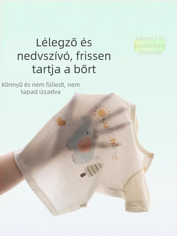 Gyerekeknek nyári rövid ujjú póló, 100% pamut, karikatúra nyomtatással