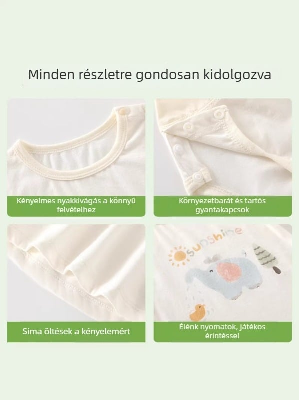 Gyerekeknek nyári rövid ujjú póló, 100% pamut, karikatúra nyomtatással