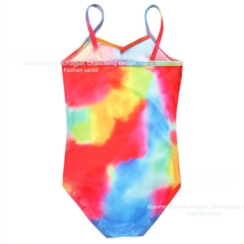 Lányoknak szánt tie-dye fürdőruha pillangó mintával, egyrészes, 2–8 év